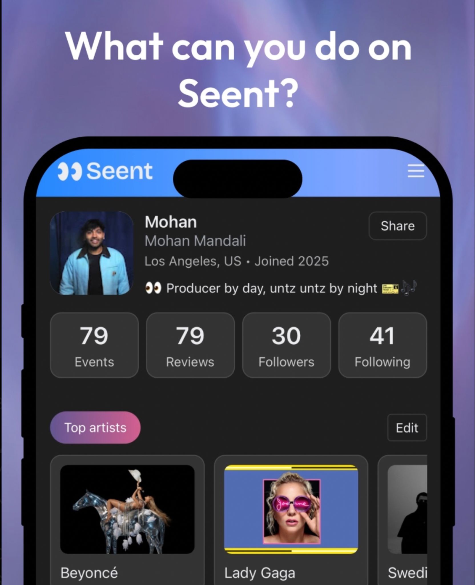 Seent promotional graphic